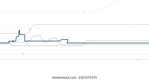 Sea transport. Ships in outlines. Abstract line illustration for your project. Vector design art