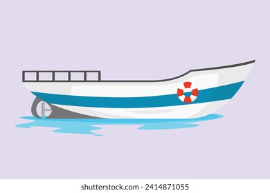 Sea transportation concept. Colored flat vector illustration isolated.