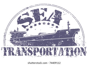Sea transportation stamp