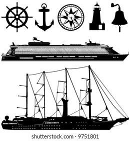 sea transportation vector