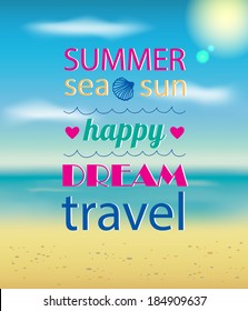 Sea travel background
