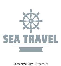 Sea travel logo. Simple illustration of sea travel vector logo for web