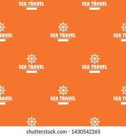 Sea travel pattern vector orange for any web design best