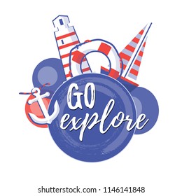 Sea travel theme banner