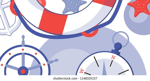 Sea travel theme banner