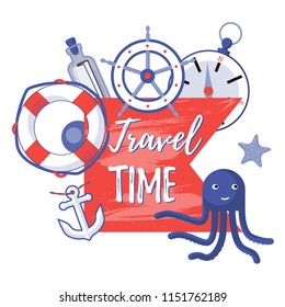Sea travel theme banner