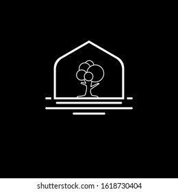 Sea and tree logo vector design. simple vector icon (3)
