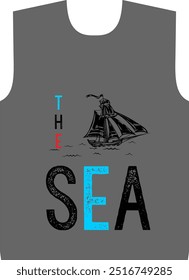 Mar para Vector gráfico de camiseta