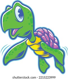SEA TURTLE WITH ADDED COLOR