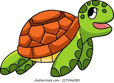 Sea Turtle Cartoon Colored Clipart Illustration Stock Vector (Royalty ...