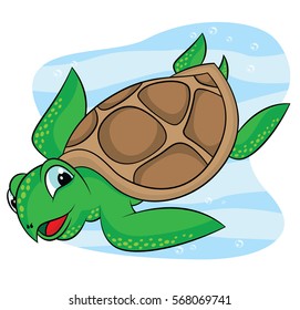 Sea turtle cartoon drawings