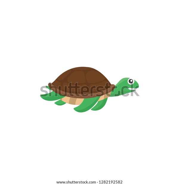 Sea Turtle Cartoon Vector Stock Vector (Royalty Free) 1282192582 ...