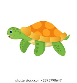 Sea turtle cartoon vector graphic