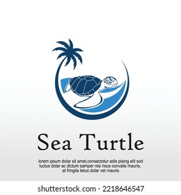 sea turtle conservation logo design idea