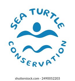 Sea Turtle Conservation Minimal Logo Template