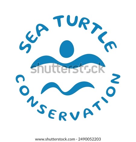 Sea Turtle Conservation Minimal Logo Template