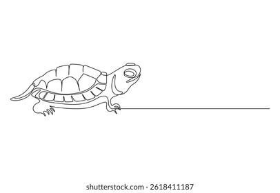 sea turtle continuous one line drawing