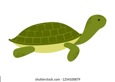 Sea turtle. Cute animal from the ocean. Underwater creature. Flat vector illustration