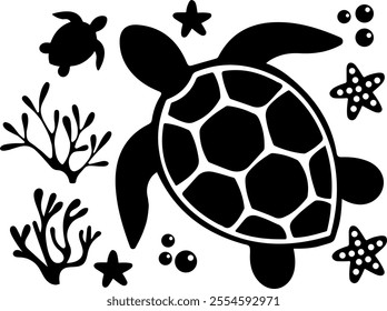 Sea Turtle digital designs for printing or cutting