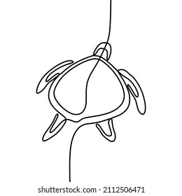 sea turtle fauna aesthetic oneline continuous single line art