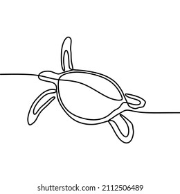 sea turtle fauna aesthetic oneline continuous single line art