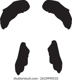 sea turtle footprint, turtle footprint vector. 