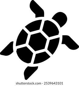 sea turtle glyph icon illustration vector