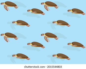Sea Turtle Green Sea Turtle Animation Vector Seamless Wallpaper