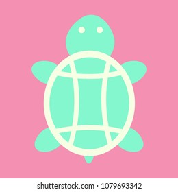 Sea turtle. Hand drawn vector illustration. turtle isolated on background