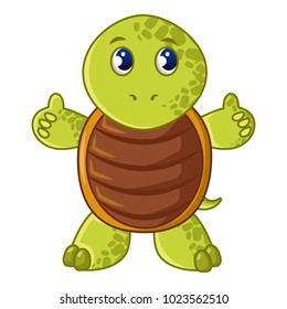 Sea turtle icon. Cartoon illustration of sea turtle vector icon for web