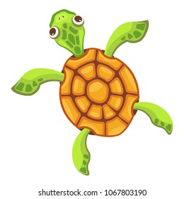 Sea turtle icon. Cartoon illustration of sea turtle vector icon for web