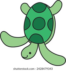 Sea turtle icon. Cartoon illustration of sea turtle vector icon for web design