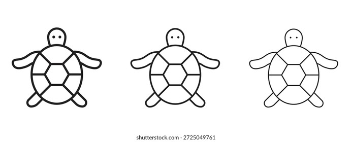 Symbol der Meeresschildkröte. Handgezeichnete Minimalismus Stil Vektorgrafik