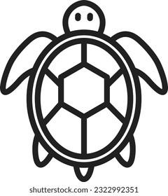 Icono de la tortuga marina. Adecuado para aplicaciones móviles.