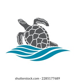 sea turtle icon isolated on white background