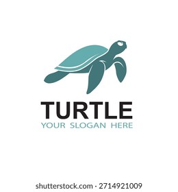 Icono de la tortuga marina aislado en el fondo blanco