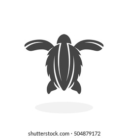 Sea turtle icon isolated on white background. Sea turtle vector logo. Flat design style. Modern vector pictogram for web graphics - stock vector
