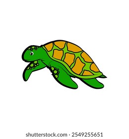 Sea turtle icon. Sea life and ecosystem theme. Isolated design. Vector illustration