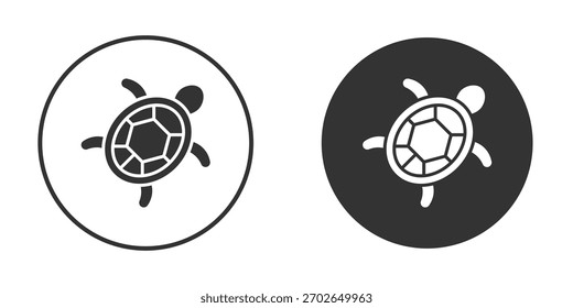 Plantilla de ilustración de diseño de logotipo de icono de tortuga marina. Estilo sólido
