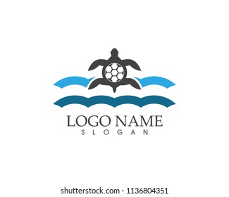 Sea turtle icon logo vector illustration