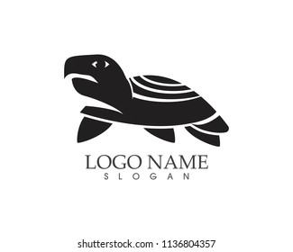 Sea turtle icon logo vector illustration