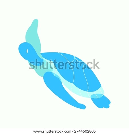 Sea Turtle Icon – Marine Conservation Flat Illustration