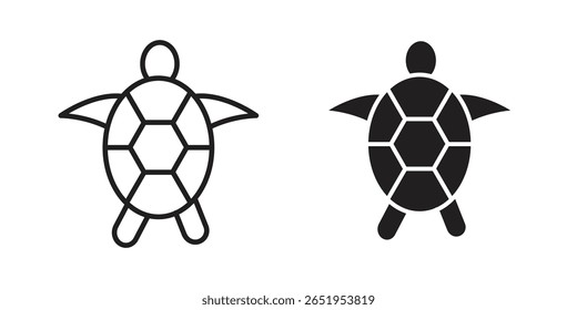 Ícone tartaruga marinha. conjunto de símbolos vetoriais modernos