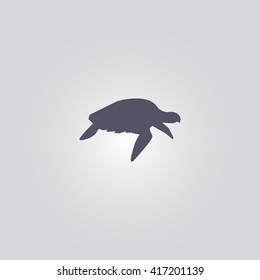 sea turtle icon. ocean animal