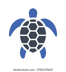 Icono de tortuga marina sobre fondo blanco