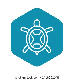 Sea turtle icon. Outline illustration of sea turtle vector icon for web design isolated on white background