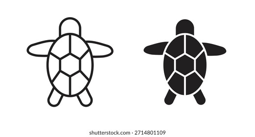 Sea turtle icon pack. Flat Vector Icon Design Element.