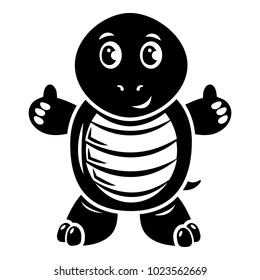 Sea turtle icon. Simple illustration of sea turtle vector icon for web