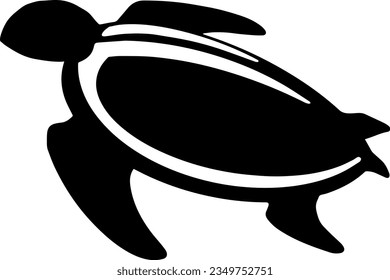 Sea Turtle Icon, True Black Icon
