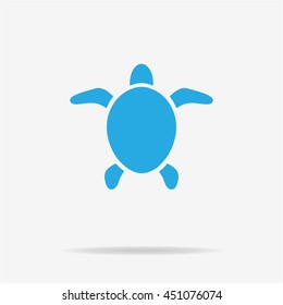 Sea turtle icon. Vector concept illustration for design.